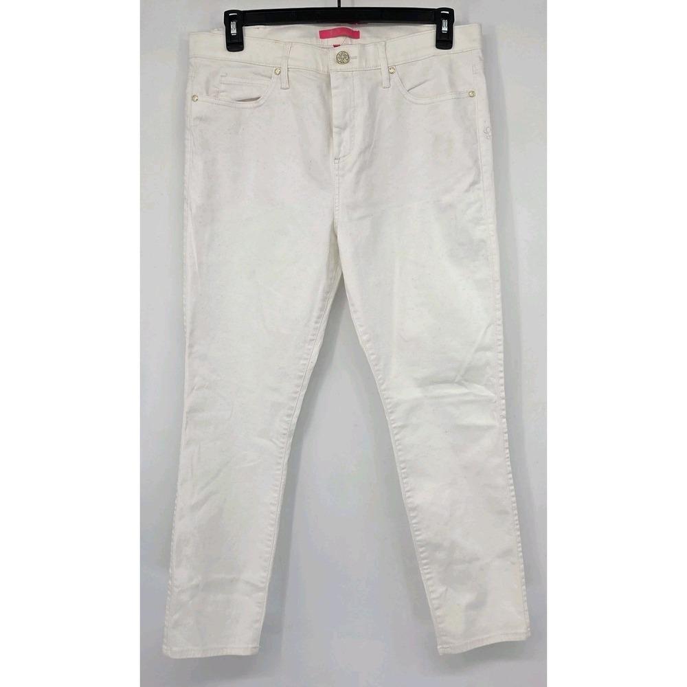 NWT Lilly Pulitzer South Ocean High Rise Skinny Jeans 16 White